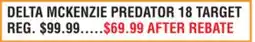 Dunham's Sports DELTA MCKENZIE PREDATOR 18 TARGET offer