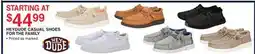 Dunham's Sports HEYDUDE CASUAL SHOES FOR THE FAMILY offer