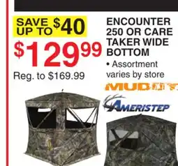 Dunham's Sports MUDDY ENCOUNTER 250 OR CARE TAKER WIDE BOTTOM offer