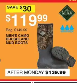 Dunham's Sports MEN'S CAMO BRUSHLAND MUD BOOTS offer
