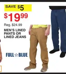 Dunham's Sports MEN'S LINED PANTS OR LINED JEANS offer