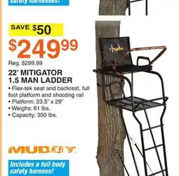 Dunham's Sports MUDDY 22' MITIGATOR 1.5 MAN LADDER offer