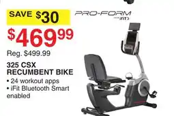 Dunham's Sports 325 CSX RECUMBENT BIKE offer