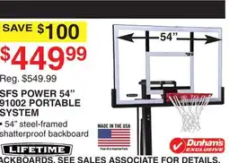 Dunham's Sports LIFETIME SFS POWER 54 91002 PORTABLE SYSTEM offer