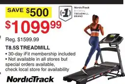 Dunham's Sports NORDICTRACK T8.5S TREADMILL offer