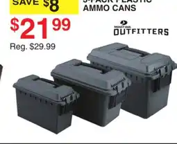 Dunham's Sports OUTFITTERS 3-PACK PLASTIC AMMO CANS offer