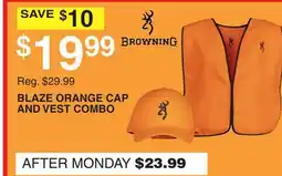 Dunham's Sports BLAZE ORANGE CAP AND VEST COMBO offer
