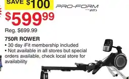 Dunham's Sports PRO-FORM 750R ROWER offer