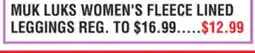 Dunham's Sports MUK LUKS WOMEN'S FLEECE LINED LEGGINGS offer