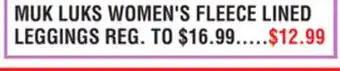 Dunham's Sports MUK LUKS WOMEN'S FLEECE LINED LEGGINGS offer