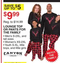 Dunham's Sports CANYON LOUNGE TOP OR PANTS FOR THE FAMILY offer