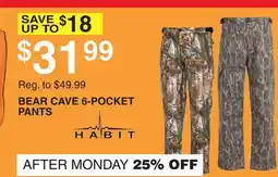 Dunham's Sports HABIT BEAR CAVE 6-POCKET PANTS offer