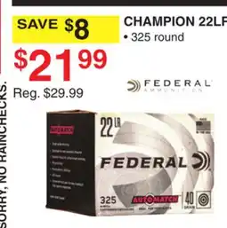 Dunham's Sports FEDERAL CHAMPION 22LR offer