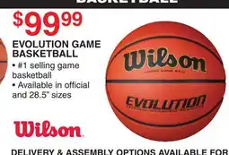 Dunham's Sports WILSON EVOLUTION GAME BASKETBALL offer