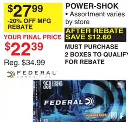 Dunham's Sports FEDERAL POWER-SHOK offer