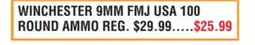 Dunham's Sports WINCHESTER 9MM FMJ USA 100 ROUND AMMO offer