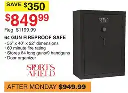 Dunham's Sports SPORTS AFIELD 64 GUN FIREPROOF SAFE offer