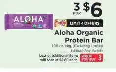 ShopRite Aloha Organic Protein Bar offer