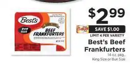 ShopRite Best’s Beef Frankfurters offer
