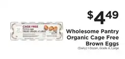 ShopRite Wholesome Pantry Organic Cage Free Brown Eggs offer