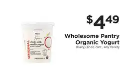 ShopRite Wholesome Pantry Organic Yogurt offer