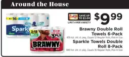 ShopRite Brawny Double Roll Towels 6-Pack / Sparkle Towels Double Roll 8-Pack offer