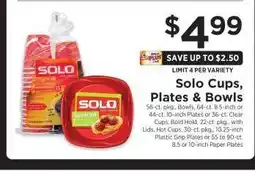 ShopRite Solo Cups, Plates & Bowls offer