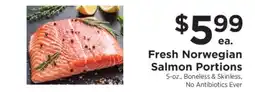 ShopRite Fresh Norwegian Salmon Portions offer