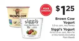ShopRite Brown Cow Yogurt / Siggi’s Yogurt offer