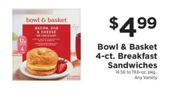 ShopRite Bowl & Basket 4-ct. Breakfast Sandwiches offer