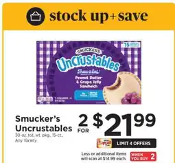 ShopRite Smucker's Uncrustables offer