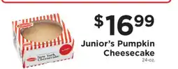 ShopRite Junior's Pumpkin Cheesecake offer