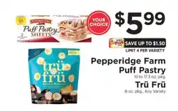 ShopRite Pepperidge Farm Puff Pastry / Trü Frü offer