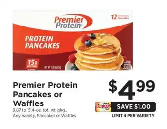 ShopRite Premier Protein Pancakes or Waffles offer