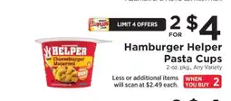 ShopRite Hamburger Helper Pasta Cups offer