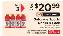 ShopRite Gatorade Sports Drinks 8-Pack offer