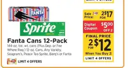 ShopRite Fanta Cans 12-Pack offer