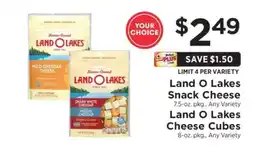 ShopRite Land O Lakes Snack Cheese / Cheese Cubes offer