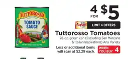 ShopRite Tuttorosso Tomatoes offer
