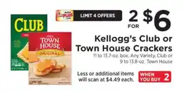 ShopRite Kellogg's Club or Town House Crackers offer