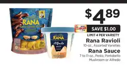 ShopRite Rana Ravioli & Sauce offer