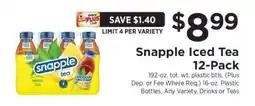 ShopRite Snapple Iced Tea 12-Pack offer