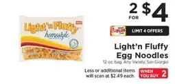 ShopRite Light 'n Fluffy Egg Noodles offer