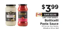 ShopRite Botticelli Pasta Sauce offer