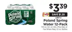 ShopRite Poland Spring Water 12-Pack offer