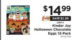 ShopRite Kinder Joy Halloween Chocolate Eggs 12-Pack offer