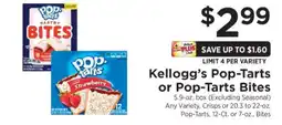 ShopRite Kellogg’s Pop-Tarts or Pop-Tarts Bites offer