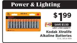 ShopRite Kodak Xtralife Alkaline Batteries offer