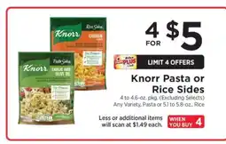 ShopRite Knorr Pasta or Rice Sides offer