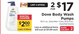 ShopRite Dove Body Wash Pumps offer